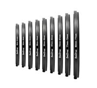 Juego de 9 Anillos Step-Down,adaptadores para filtros fotográficos,Adaptador lentos,incluidos:82-77mm,77-72mm,72-67mm,67-62mm,62-58 mm,58-55mm,55-52mm,52-49mm,49-40,5mm