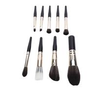 Juego de 9 Brochas de Maquillaje, Brocha de Maquillaje Colorida, Base Sintética Kabuki, Mezcla de Polvo Facial, Correctores de Rubor, Contorno, Colorete, Mezcla de Sombra de