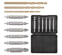 Juego de 9 extractores de tornillos dañados, HSS 6542, herramienta de extracción de tornillos para tornillos dañados rotos, regalos para adultos para hombres y padres