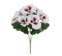 Juego de 9 flores de pensamiento sintético resistentes a los rayos UV para uso en interiores y exteriores, fabricadas con plástico, adecuadas para jardines, porches, patios y espacios de eventos