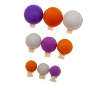 Juego de 9 flotadores de pesca, material EVA con diseño AirLock para una detección efectiva de golpes (púrpura+blanco+naranja)