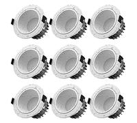 Juego de 9 focos empotrables Impermeables para baño - Apliques de Pared con diseño Redondo antideslumbrante - Apto para 2,5"