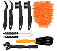 Juego de 9 Herramientas de Limpieza de Bicicletas, Kit Limpiador Cadena Bici, Cepillo Limpio para Bicicleta, Cadena de Neumáticos, Piñón de Esquina, Ajuste para Motos