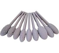 Hikaka Juego de 9 herramientas de textura para arcilla Art One Set, kit de rodillos de patrón de modelado de arcilla, rodillos de mano a cuadros con relieve de textura de arcilla para manualidades