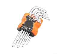 Juego de 9 llaves de estrella hexagonales, destornillador de estrella tipo L de doble extremo con acero al cromo vanadio para profesionales y manitas de bricolaje