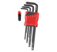 Juego de 9 llaves hexagonales antideslizantes Torxs Star con bordes pulidos para un compromiso seguro y una llave de larga duración, herramienta mecánica profesional