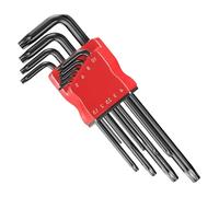 Juego de 9 llaves hexagonales antideslizantes Torxs Star con bordes pulidos para un compromiso seguro y una llave de larga duración, herramienta mecánica profesional