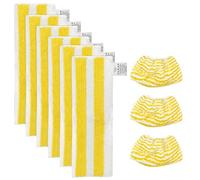 Juego de 9 paños de microfibra de repuesto - Compatible con limpiador de vapor Kärcher EasyFix - Juego de fundas de repuesto SC 2, SC 3, SC 4, SC 5, limpiador de vapor boquilla de suelo, microfibra
