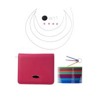 Juego de 9 pares de agujas circulares intercambiables con accesorios de tejer para suéter, calcetín, bufanda, bolsa, sombrero, manualidades de interior