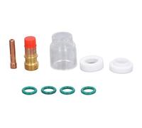 Juego de 9 piezas de accesorios para antorcha de soldadura TIG, consumibles de soldadura WP 17 18 26 TIG, kit de junta tórica de junta de vaso de lente de gas de pinza,