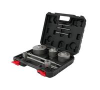 Juego de 9 piezas de sierra perforadora para hormigón de 30/40/68/80/100 mm | Juego de brocas en seco para hormigón, perforación en seco, 330 - 350 mm de profundidad, coronas huecas para mampostería