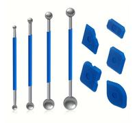 Juego de 9 piezas para alisar juntas: 4 extractores de esferas metálicas y 5 de silicona para juntas, ideal para azulejos de baño y cocina - No requiere electricidad