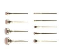 Juego de 9 pinceles multifuncionales de fibra sintética para técnicas de maquillaje delicadas