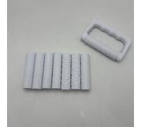 Juego de 9 rodillos de de arcilla con mango de Leriton, 8 patrones, rodillos de para en miniatura impresos en 3D para arcilla, miniaturas, mesas de juego, cerámica (8 rodillos + 1 mango)