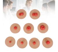 Juego de 9 Simuladores de Ostomía Adhesivos, Modelo de Entrenamiento Realista para el Cuidado del Estoma, Kit de Enseñanza Médica para Enfermería, Colostomía, Ileostomía y Urostomía