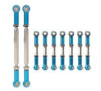 Juego de 9 varillas de acoplamiento de aleación de aluminio para WL Toys 1/10 - K949 RC Car, accesorios para modelos RC, mecanizado de precisión CNC, varillas de acoplamiento (Azul K949-015B)