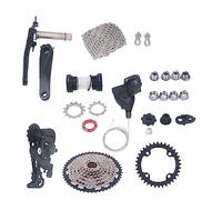 Juego de 9 velocidades, kit de desviador con volante de inercia 50T, bielas y juego de accesorios de cambio para modificación (plato 36T)