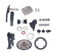 Juego de 9 velocidades, kit de desviador con volante de inercia 50T, bielas y juego de accesorios de cambio para modificación (plato 34T)