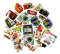 Juego de 90 pegatinas autoadhesivas para álbumes de recortes, suministros de diario, adecuado para diario, laptop, funda de viaje, fabricación de fundas de teléfono (tamaño inferior a 45 mm)