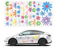 Juego de 90 Pegatinas de Flores de Coche,Pegatinas Flores para Coches,Flor Adhesivo Decorativo para Coche,Adhesivas Auto Hippie Florales de Verano Impermeables,para Maletas Bicicletas Motocicletas