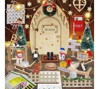 Juego de 92 piezas para puerta de gnomo, accesorios de Navidad, juego de duendes de Navidad completo, juego de duendes de Navidad con LED, plantilla de duende de duendes con LED, huellas de pies