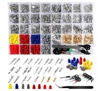 Juego de 969 pines para conector de coche, 1,0/1,5/1,8/2,2/2,3/2,8/3,5 mm, macho y hembra