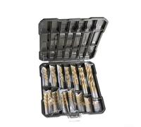 Juego de 99 brocas de acero chapado en TI de 1,5 a 10 mm con vástago recto, para taladros de impacto, revestimiento resistente al desgaste de alta velocidad, a prueba de óxido, para metal y
