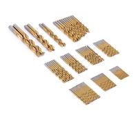 Juego de 99 brocas helicoidales HSS con revestimiento de Ti-Co, brocas de acero de alta velocidad de 1,5 a 10 mm para metal, madera y plástico; kit de herramientas de perforación d