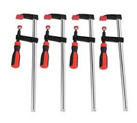 Juego de abrazaderas de apriete (300 mm, abrazaderas rápidas, con brazos tensores reforzados, con mango antideslizante, para trabajos de madera)