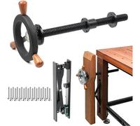 Juego de abrazaderas de banco de carpintería, abrazadera paralela resistente para patas de mesa con volante y tornillos de acero inoxidable para aplicaciones de taller