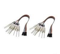 Juego de abrazaderas de cable de analizador lógico de 20 cm de largo con conector macho de 20 pines para pruebas fiables (blanco)