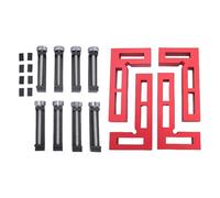 Juego de abrazaderas de esquina, cuadrado de posicionamiento de 90 grados y abrazadera de ángulo recto ajustable, carpintería, aleación de aluminio resistente, acero inoxidable,