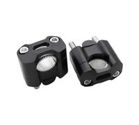 Juego de abrazaderas de manillar de aleación de aluminio para motocicletas todoterreno y cuatrimotos - 22 mm/28 mm para adaptador elevador de barra mecanizado CNC con enchufe hexagonal Scr (negro)
