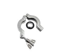 Juego de abrazaderas de vacío KF16 KF25 KF40 KF50 de acero inoxidable 304, aleación de aluminio, anillo de brida, soporte central, accesorios de tubería, junta tórica de FPM(SS304 KF40 Suit,2PCS)