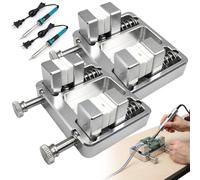 Juego de abrazaderas for estación de soldadura, juego de soldadura asistida, con pluma de soldador de 1/2 30 W, mordazas de cerámica resistentes la temperatura, banco trabajo ajustable(2)