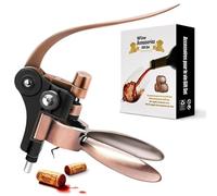 Juego de abrebotellas de vino con forma de conejo, abridor de botellas de vino de lujo para todos los vinos, aleación de zinc con caja de regalo