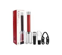 Juego de abrebotellas de vino tinto - Juego de apertura de vino, accesorios prácticos para abrebotellas de vino para el hogar, kit de abridor de botellas con tapón al vacío y abrebotellas,