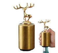 Juego de abrebotellas eléctrico - Sacacorchos recargable de acero inoxidable, dispositivo de apertura rápida de botellas, accesorio de barra decorativa con forma de alce, fácil manejo |