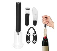 Juego de abridor de aire - Dispositivo para la extracción del tapón aireador, juego portátil para la apertura del vino de viaje, abrebotellas para vino con bomba de aire | Kit de aguja para casa
