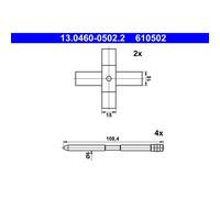 ATE Kit de accesorios para pastillas de frenos para VOLKSWAGEN: Touareg (Ref: 13.0460-0502.2)