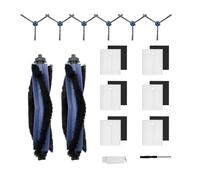 Juego de accesorios compatible con Eufy G50/G50 Hybrid/L60/L50: 2 cepillos principales, 6 cepillos laterales y filtro con esponja de repuesto.