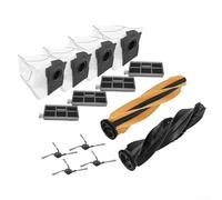Juego de accesorios compatibles con Mova Z60 Ultra de 16 piezas con cepillos principales sin enredos, rodillos de trapeador de tela, cepillos laterales, filtros HEPA y bolsas grandes para el polvo