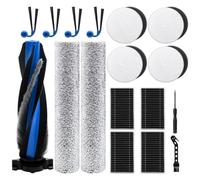 Juego de accesorios de 17 piezas para robot aspirador ECOVACS DEEBOT X12 OMNICYCLONE, 1 cepillo principal, 2 ruedas, 4 filtros OmniCyclone Station, 4 cepillos laterales, 4 filtros HEPA
