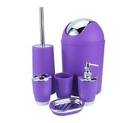 Juego de accesorios de baño de 6 piezas con vaso para cepillos de dientes, dispensador de jabón, vaso y estante, dispensador de loción, set de baño o set de inodoro para casa y hotel