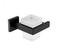 Juego de accesorios de baño de acero inoxidable 304 negro mate, toallero, soporte para papel higiénico, dispensador de jabón líquido, barra de toalla y cepillo de inodoro para decoración moderna del
