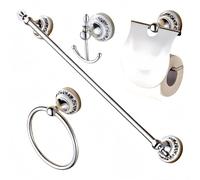 Juego de Accesorios de baño de cerámica de Acero Inoxidable, Gancho para Bata, Soporte de Papel, Barra de Toalla, Anillo de Toalla, Juegos de baño, Juegos