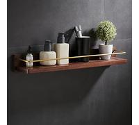 Juego de accesorios de baño de madera con toalleros, gancho para bata, soporte para papel higiénico y toallero, organizador funcional esencial para el hogar