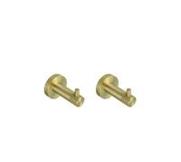 Juego de Accesorios de baño de Oro Cepillado Cromado de Oro Rosa, Soporte para Toallas de Mano montado en la Pared, Soporte para Rollo de Papel higiénico, Gancho para Albornoz, BG, Gancho de 2 pi