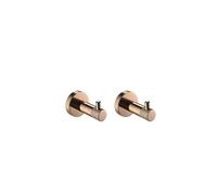 Juego de Accesorios de baño de Oro Cepillado Cromado de Oro Rosa, Soporte para Toallas de Mano montado en la Pared, Soporte para Rollo de Papel higiénico, Gancho para Albornoz, RG, Gancho de 2 pi