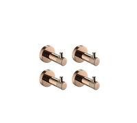 Juego de Accesorios de baño de Oro Rosa, Cromado, Dorado Cepillado, Soporte para Toallas de Mano montado en la Pared, Soporte para Rollo de Papel higiénico, Gancho para Albornoz, RG, Gancho de 4